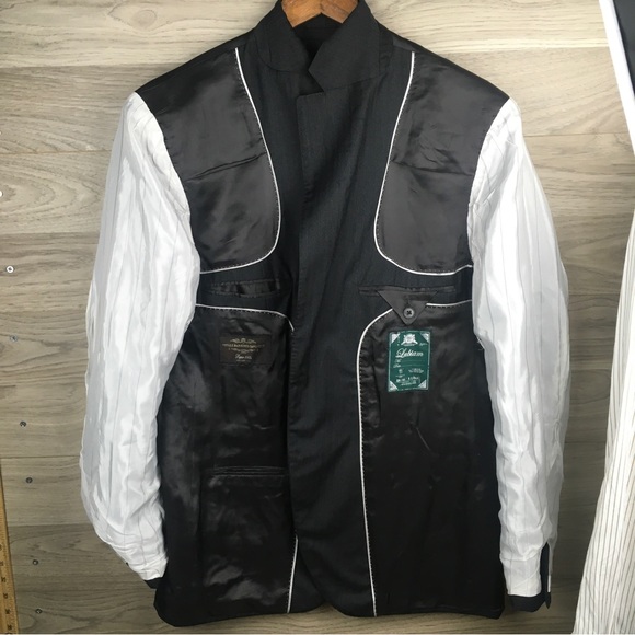 Lubiam x Vitale Barberis Canônico Men 42R Unstructured Herringbone 2-Button Coat - Picture 13 of 16